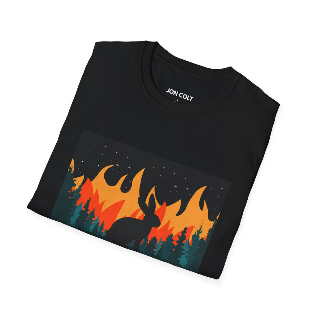 Bunny in the Burning Woods Unisex T-Shirt UK