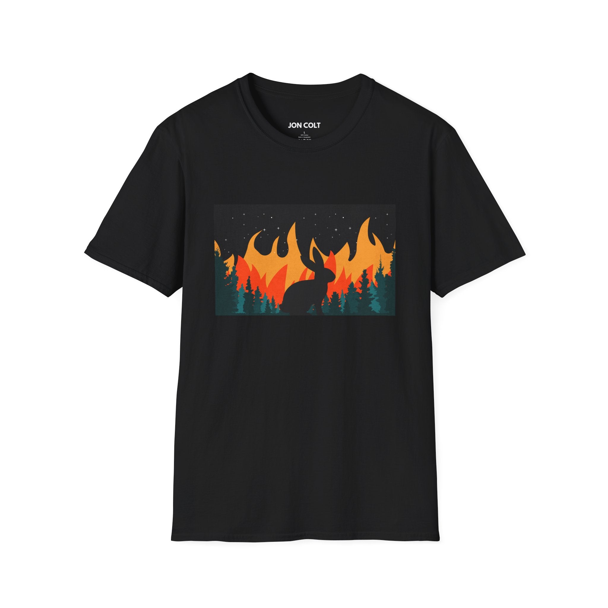 Bunny in the Burning Woods Unisex T-Shirt UK