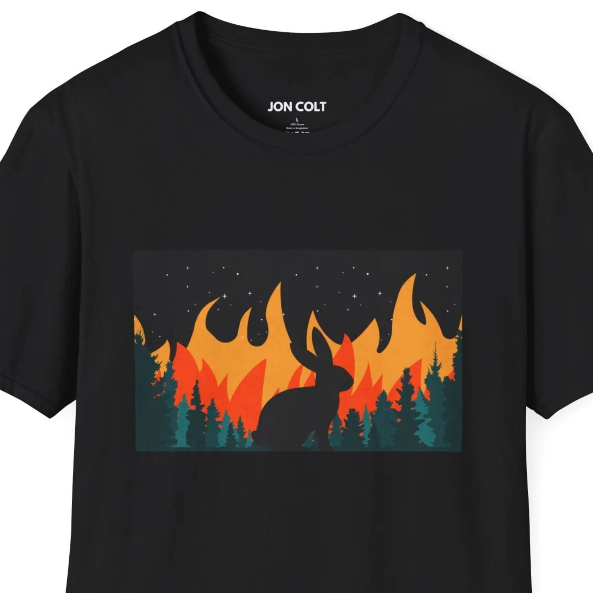 Bunny in the Burning Woods Unisex T-Shirt UK