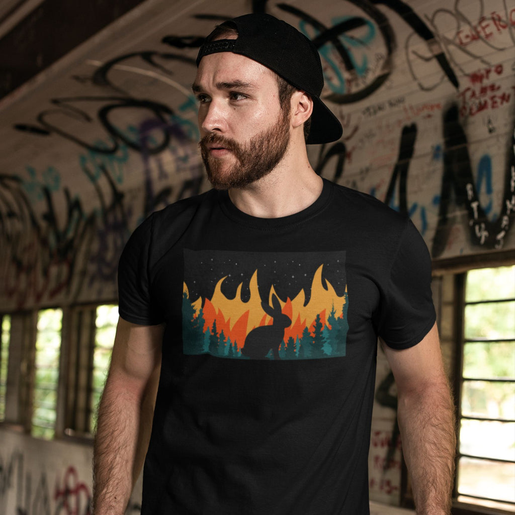 Bunny in the Burning Woods Unisex T-Shirt UK