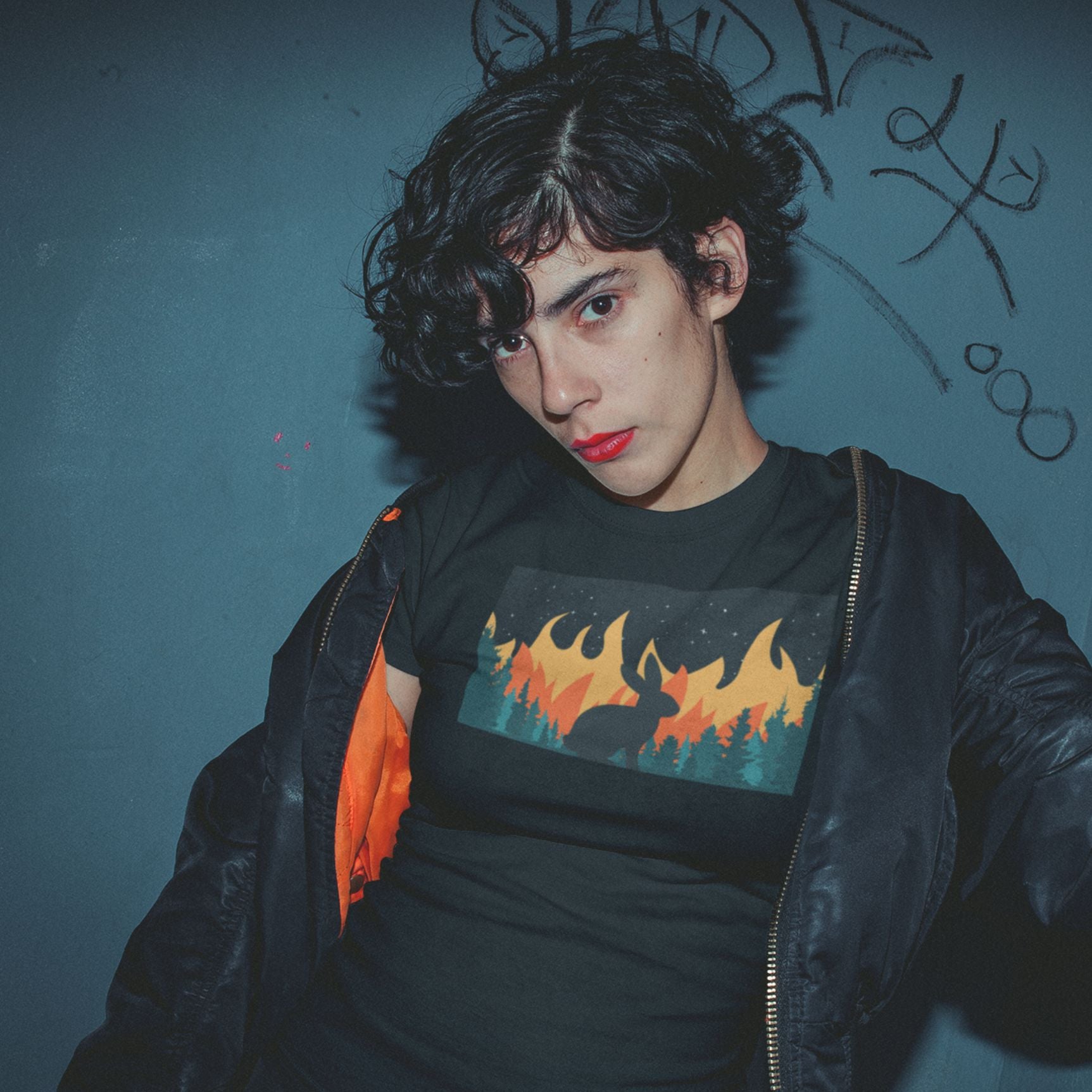 Bunny in the Burning Woods Unisex T-Shirt UK